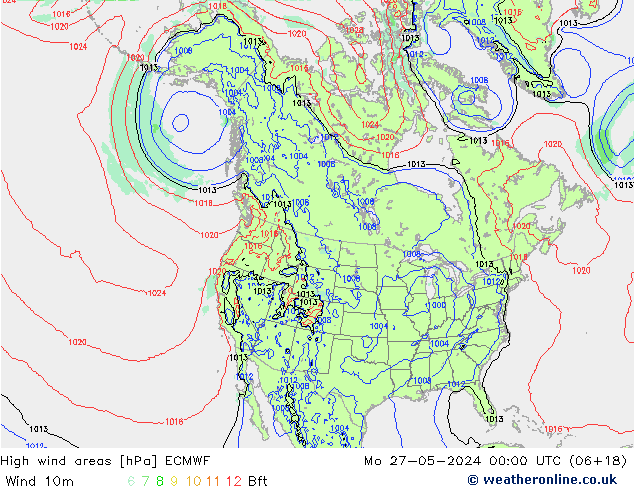 Windvelden ECMWF ma 27.05.2024 00 UTC