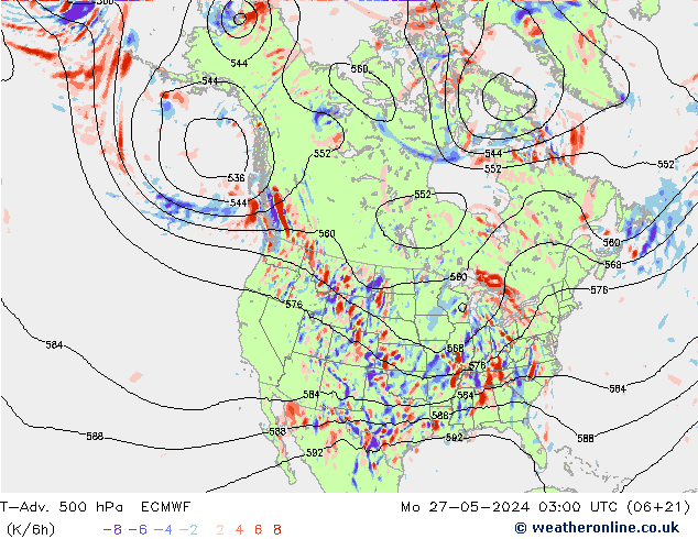 T-Adv. 500 hPa ECMWF Po 27.05.2024 03 UTC