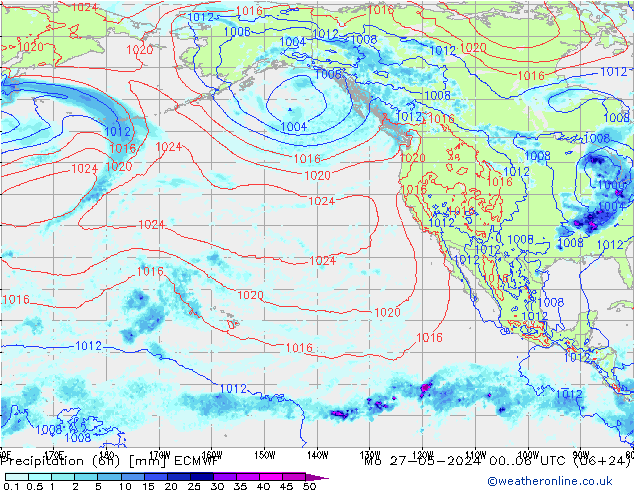 Z500/Rain (+SLP)/Z850 ECMWF  27.05.2024 06 UTC