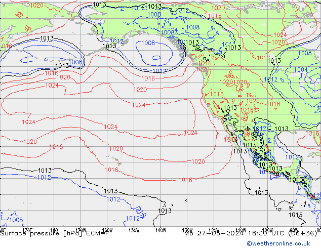 Yer basıncı ECMWF Pzt 27.05.2024 18 UTC