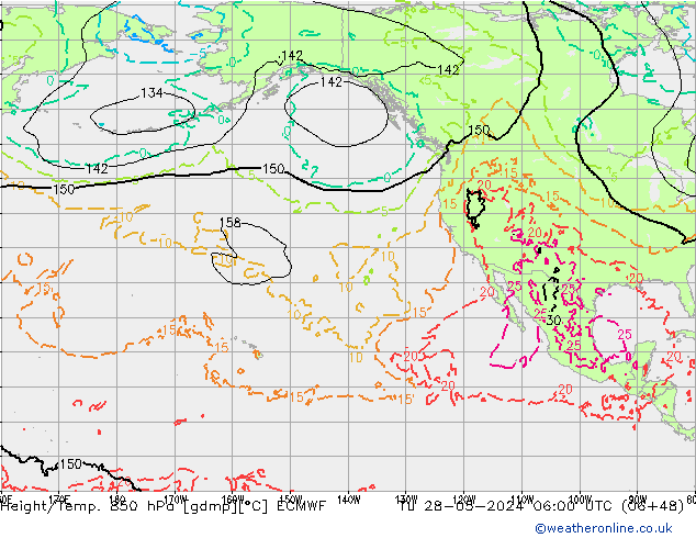 Z500/Rain (+SLP)/Z850 ECMWF Ter 28.05.2024 06 UTC