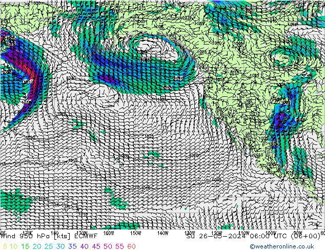 Wind 950 hPa ECMWF Su 26.05.2024 06 UTC