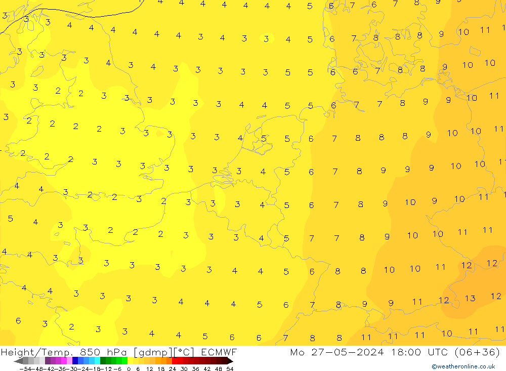 Z500/Regen(+SLP)/Z850 ECMWF ma 27.05.2024 18 UTC