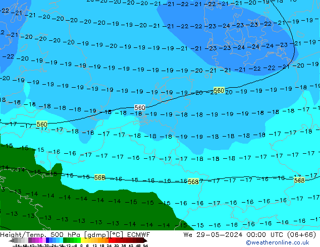 Z500/Rain (+SLP)/Z850 ECMWF ср 29.05.2024 00 UTC