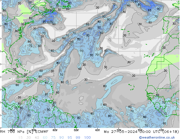 RV 700 hPa ECMWF ma 27.05.2024 00 UTC