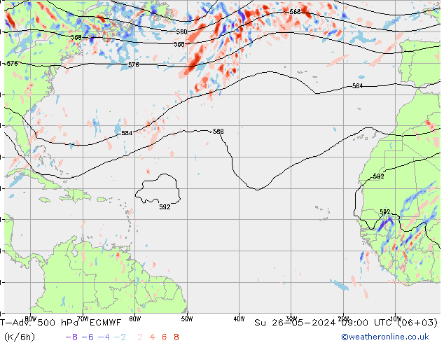 T-Adv. 500 hPa ECMWF zo 26.05.2024 09 UTC