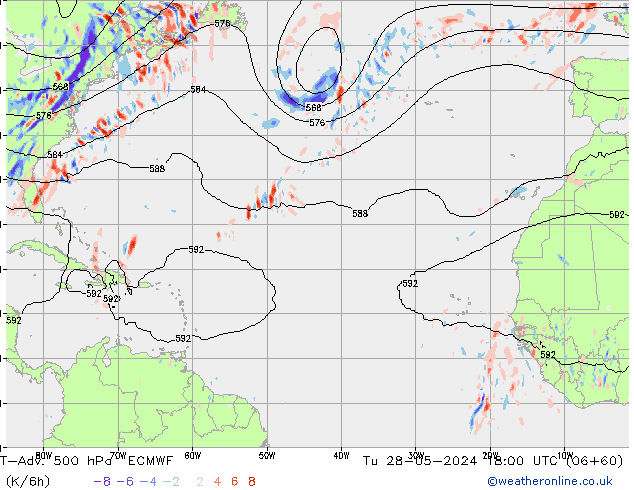 T-Adv. 500 hPa ECMWF di 28.05.2024 18 UTC