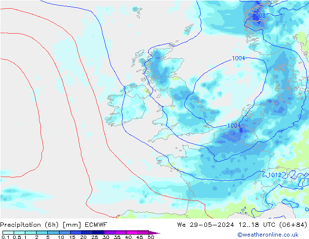 Z500/Rain (+SLP)/Z850 ECMWF  29.05.2024 18 UTC