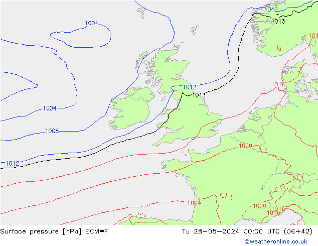 Yer basıncı ECMWF Sa 28.05.2024 00 UTC