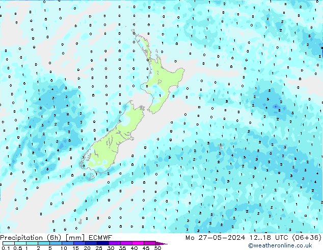 Z500/Rain (+SLP)/Z850 ECMWF Mo 27.05.2024 18 UTC