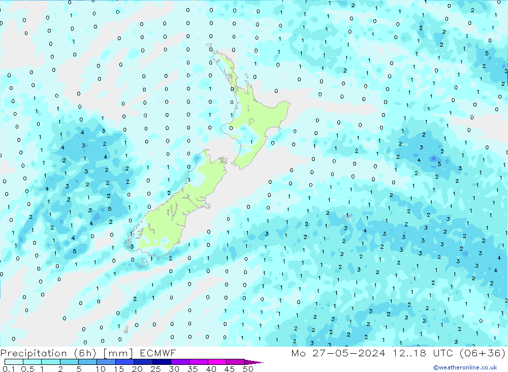 Z500/Rain (+SLP)/Z850 ECMWF lun 27.05.2024 18 UTC