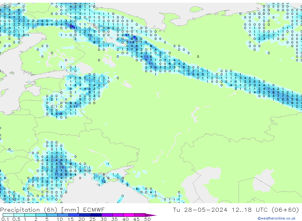 Z500/Regen(+SLP)/Z850 ECMWF di 28.05.2024 18 UTC