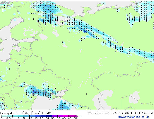 Z500/Rain (+SLP)/Z850 ECMWF mié 29.05.2024 00 UTC