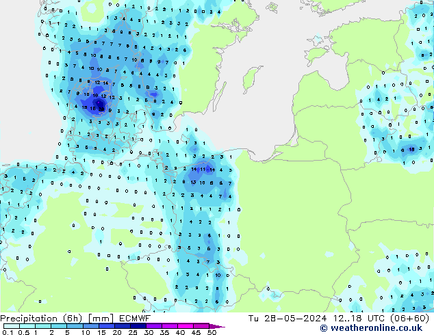 Z500/Rain (+SLP)/Z850 ECMWF Tu 28.05.2024 18 UTC