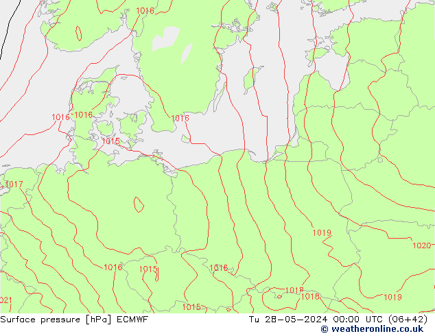 Surface pressure ECMWF Tu 28.05.2024 00 UTC