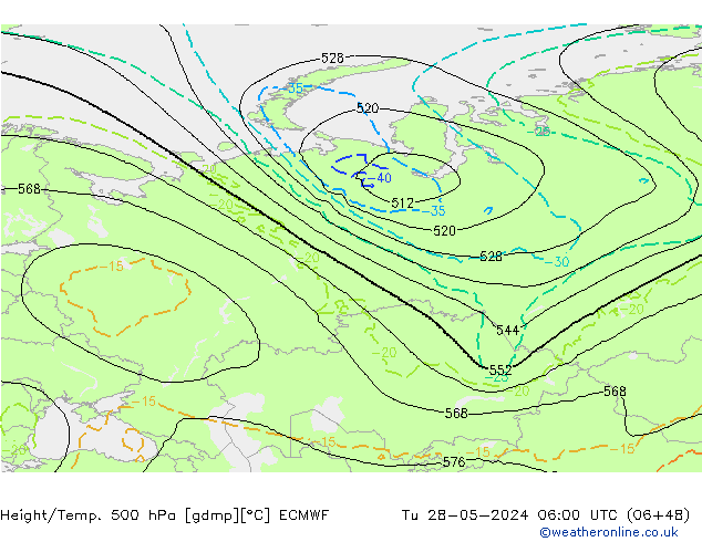 Height/Temp. 500 hPa ECMWF  28.05.2024 06 UTC