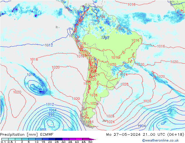 Precipitation ECMWF Mo 27.05.2024 00 UTC