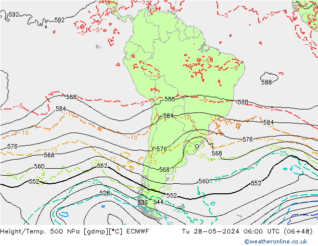 Z500/Rain (+SLP)/Z850 ECMWF mar 28.05.2024 06 UTC