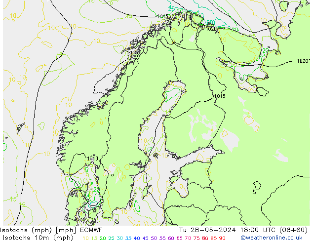 Isotachen (mph) ECMWF di 28.05.2024 18 UTC