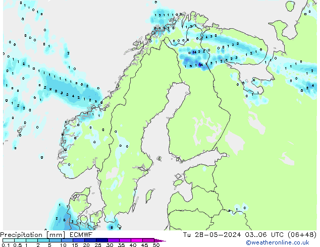 осадки ECMWF вт 28.05.2024 06 UTC