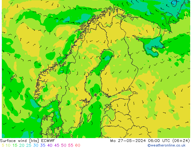 Surface wind ECMWF Mo 27.05.2024 06 UTC