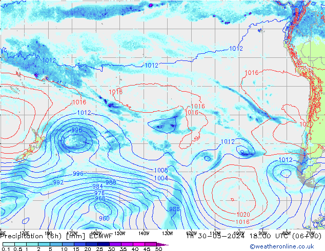 Yağış (6h) ECMWF Per 30.05.2024 00 UTC