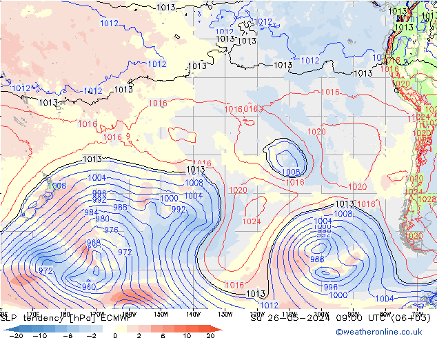 Y. Basıncı eğilimi ECMWF Paz 26.05.2024 09 UTC