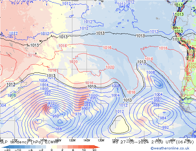 Y. Basıncı eğilimi ECMWF Pzt 27.05.2024 21 UTC