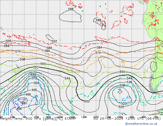 Z500/Rain (+SLP)/Z850 ECMWF So 26.05.2024 12 UTC