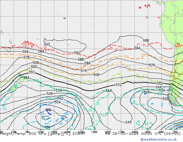 Z500/Rain (+SLP)/Z850 ECMWF We 29.05.2024 00 UTC