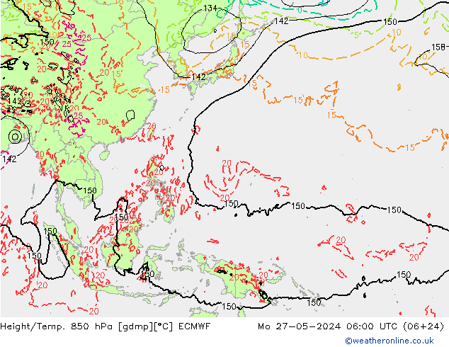 Z500/Rain (+SLP)/Z850 ECMWF  27.05.2024 06 UTC