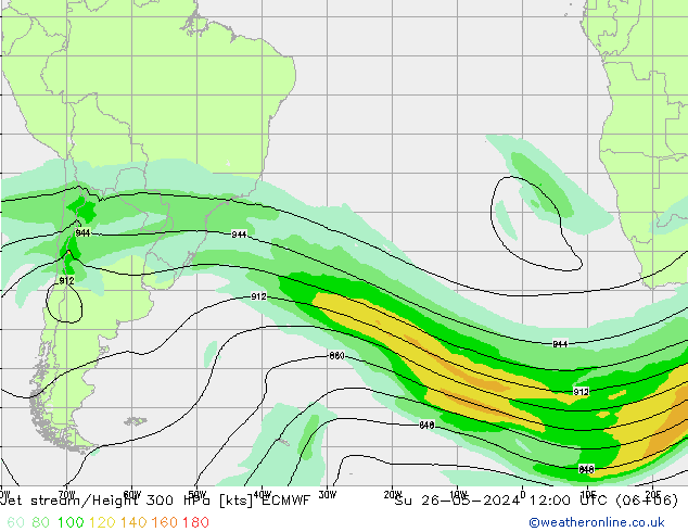 Straalstroom ECMWF zo 26.05.2024 12 UTC