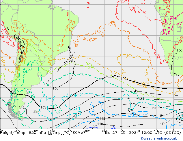 Z500/Regen(+SLP)/Z850 ECMWF ma 27.05.2024 12 UTC