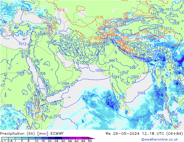 Z500/Rain (+SLP)/Z850 ECMWF  29.05.2024 18 UTC