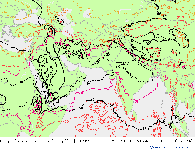 Z500/Rain (+SLP)/Z850 ECMWF  29.05.2024 18 UTC