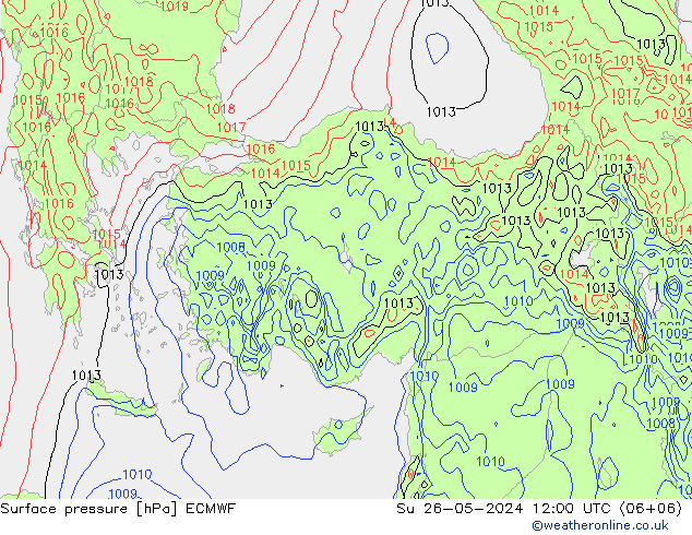 Surface pressure ECMWF Su 26.05.2024 12 UTC