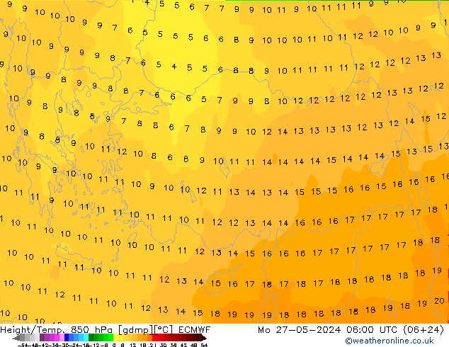 Z500/Rain (+SLP)/Z850 ECMWF Seg 27.05.2024 06 UTC