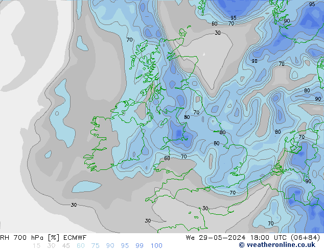 RV 700 hPa ECMWF wo 29.05.2024 18 UTC