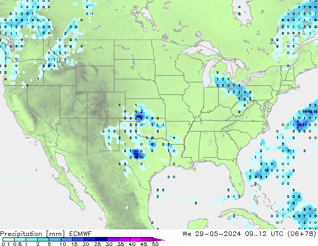 precipitação ECMWF Qua 29.05.2024 12 UTC