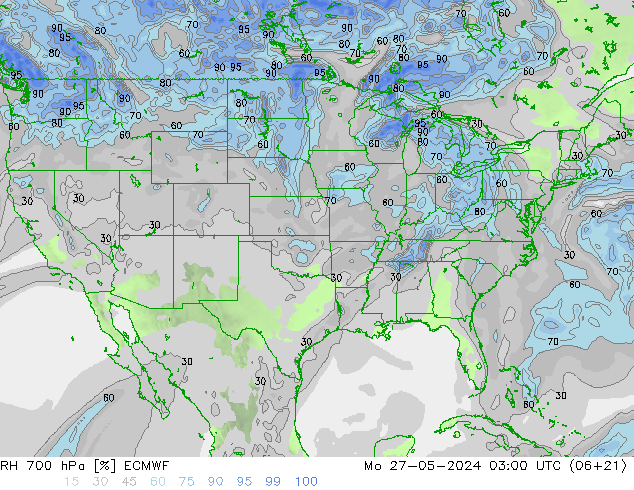 700 hPa Nispi Nem ECMWF Pzt 27.05.2024 03 UTC