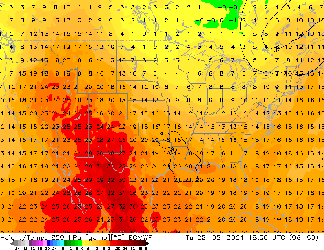 Z500/Rain (+SLP)/Z850 ECMWF Di 28.05.2024 18 UTC