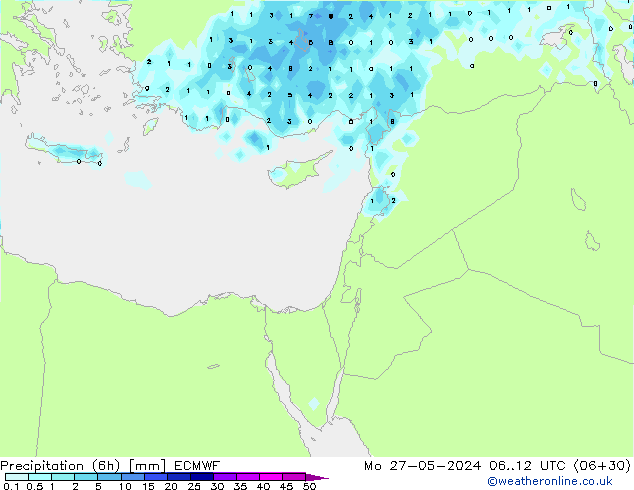 Z500/Rain (+SLP)/Z850 ECMWF Mo 27.05.2024 12 UTC