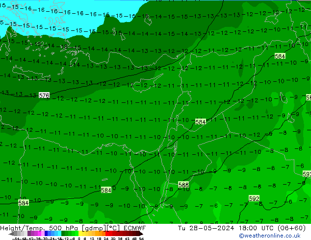 Z500/Regen(+SLP)/Z850 ECMWF di 28.05.2024 18 UTC