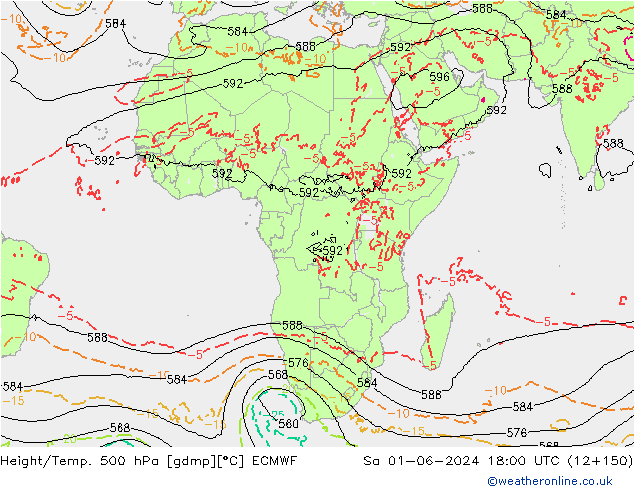 Z500/Regen(+SLP)/Z850 ECMWF za 01.06.2024 18 UTC