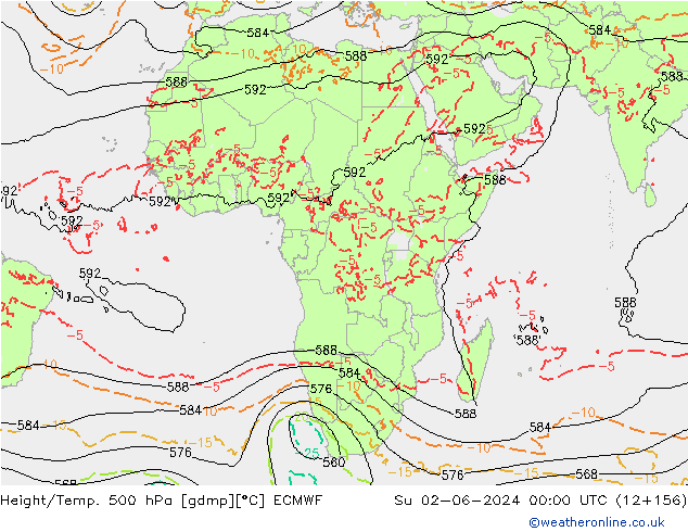 Z500/Rain (+SLP)/Z850 ECMWF  02.06.2024 00 UTC