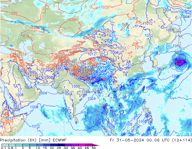 Z500/Yağmur (+YB)/Z850 ECMWF Cu 31.05.2024 06 UTC