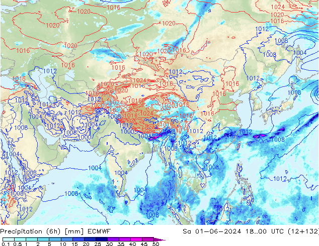 opad (6h) ECMWF so. 01.06.2024 00 UTC