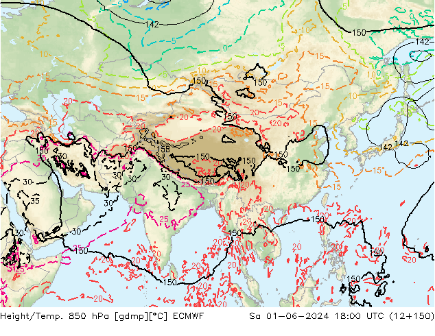 Z500/Rain (+SLP)/Z850 ECMWF sab 01.06.2024 18 UTC