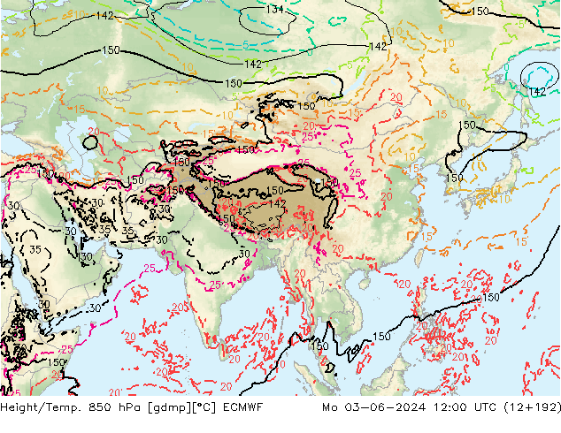 Z500/Regen(+SLP)/Z850 ECMWF ma 03.06.2024 12 UTC