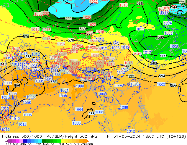 Thck 500-1000hPa ECMWF Pá 31.05.2024 18 UTC